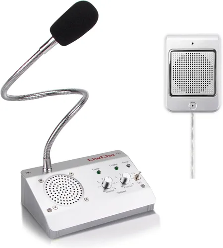 Vista 9 de Intercomunicador de ventana de doble vía, sistema de altavoces de ventana, micrófono de intercomunicación antiinterferencia. Para negocios, banco