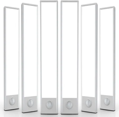 Vista 14 de Paquete de 6 luces inalámbricas para debajo del gabinete, 32 luces LED recargables con sensor de movimiento para interiores, luces magnéticas