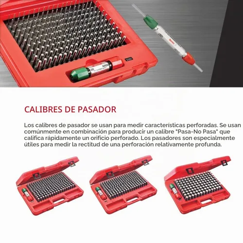 Vista 3 de Starrett Juego de medidores de pasadores de acero de precisión, rango de .011-.060", 50 calibres