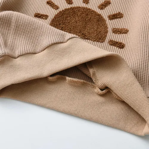 Vista 5 de Ropa de bebé niño niño manga larga con estampado de oso + pantalones deportivos