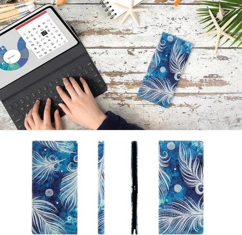 Vista 183 de HUA ANGEL Billetera ultra delgada para mujer, con bloqueo RFID, tarjetero de crédito, plegable, largo, hebilla magnética, billete para mujer, Owl