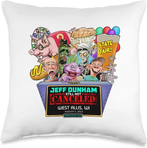 Vista 5 de JEFF DUNHAM West Allis, WI (2023) - Almohada de 18 x 18 pulgadas, multicolor