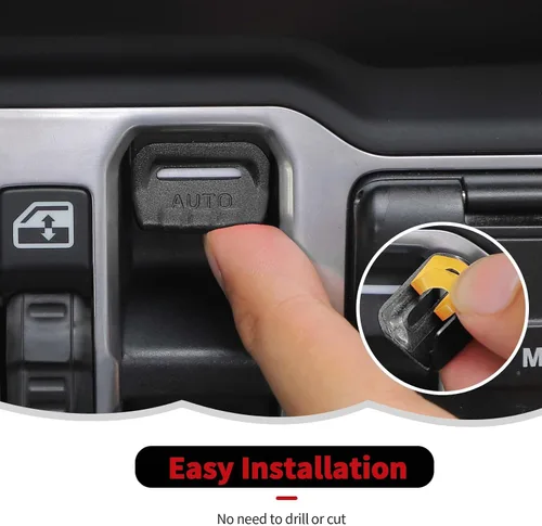 Vista 5 de RT-TCZ Cubierta de interruptor de ventana de consola central, accesorios interiores compatibles con Jeep Wrangler JL JLU y Gladiator JT 2018-2024