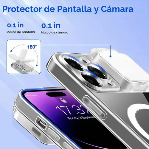 Vista 7 de Funda magnética con luz LED para selfie para iPhone 13 Pro Max, recargable, portátil, anillo de luz para selfie, maquillaje, Tiktok, transmisión