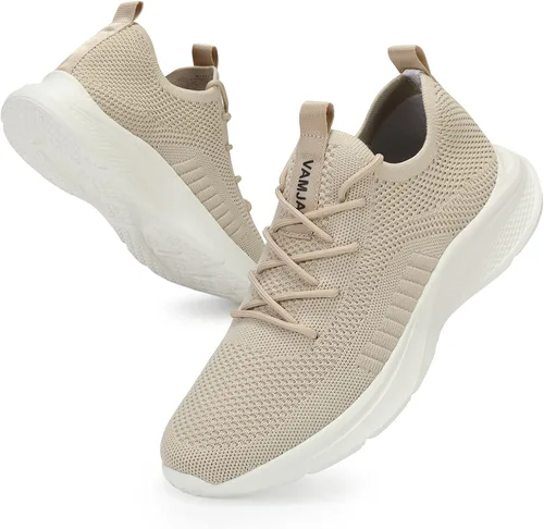 Vista 5 de VAMJAM Zapatos deportivos de correr para hombre, ligeros, transpirables, con cordones, de malla, para caminar, entrenamiento, casuales, deportivos