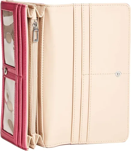 Vista 3 de GUESS Factory Abree Logo Saffiano Multi Organizador