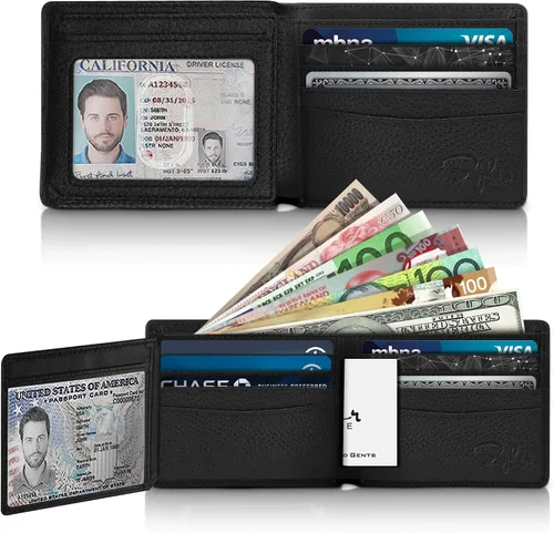 Vista 2 de Billetera de dos espacios para identificación, sostenedor de RFID, compartimento para tarjetas de capacidad extra, lo mejor en protección