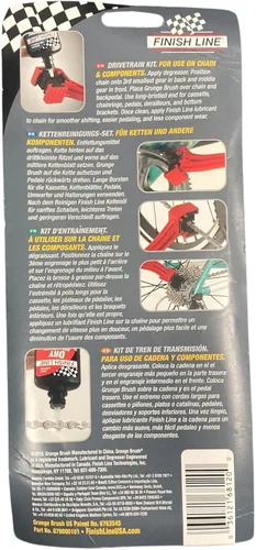 Vista 2 de Finish Line Kit de servicio de transmisión Grunge Brush Dry Chain Lubricante EcoTech Desengrasante herramientas de limpieza de bicicletas