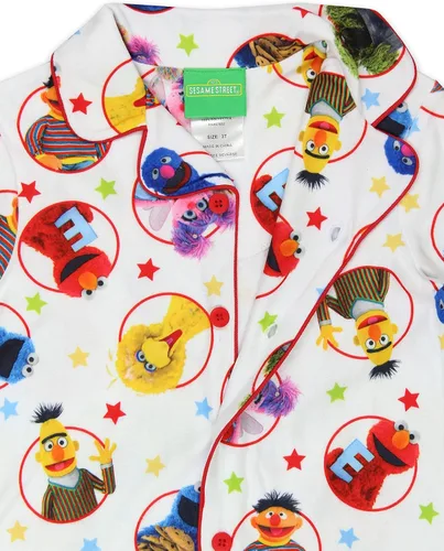 Vista 6 de Sesame Street Elmo Conjunto de pijamas estilo abrigo infantil