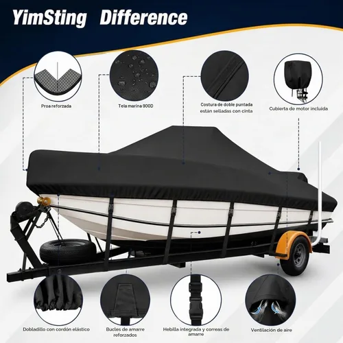 Vista 7 de Cubierta impermeable para consola central 1400D de 20 a 22 pies, resistente