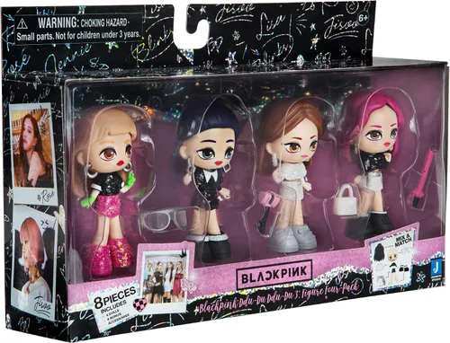 Vista 9 de Muñecas de Blackpink, con Lisa, Jisoo, Rosé y Jennie K-pop de 3.0 pulgadas, 20 accesorios intercambiables, incluyendo accesorios exclusivos Ddu-du