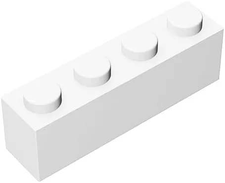 Vista 8 de Ladrillo de construcción clásico de 1 x 4, bloque de ladrillos a granel de 100 piezas, ladrillos de color amarillo albaricoque de 1 x 4, compatible