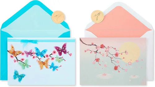 Vista 6 de Papyrus Tarjeta en blanco (flor de cerezo)