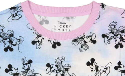 Vista 2 de Disney Camiseta de pijama de manga larga con diseño de Minnie y Mickey Mouse para mujer