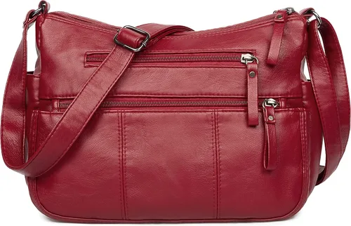 Vista 15 de Bolsos VOLGANIK ROCK para mujer de piel sintética suave, bolso de hombro para damas, bolso bandolera y bolsos de mano, liviano, con bolsillos