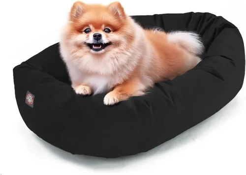 Vista 50 de Majestic Pet Cama para Perros de 52 Pulgadas de Ante Calmante Lavable 52x35x11 (Pulgadas) – Acogedora Cama Redonda para Perros con Forma de Dona