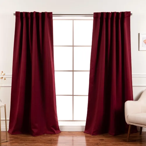 Vista 19 de Best Home Fashion Paneles de cortinas opacas de alta calidad, con aislamiento térmico sólido, cortinas opacas para tratamiento de ventanas