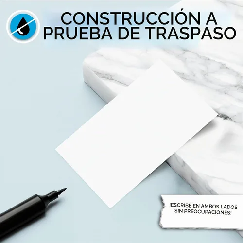 Vista 3 de Home Advantage Tarjetas de índice en blanco de 3 x 5: nuestro paquete de 50 tarjetas de notas en blanco utiliza cartulina resistente para que sean a