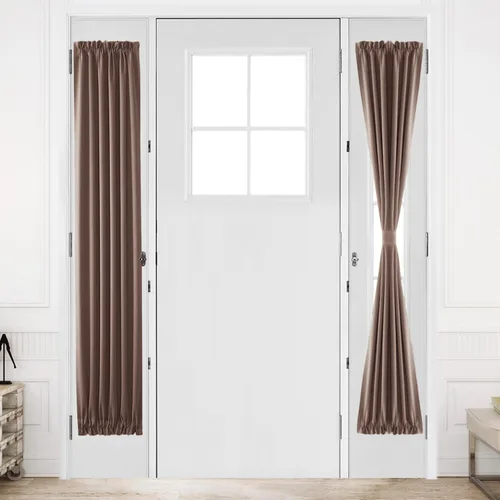 Vista 148 de DWCN Cortinas para Puertas Francesas – Cortinas opacas térmicas con bolsillo para barra para puertas con ventana de cristal, puertas de cocina