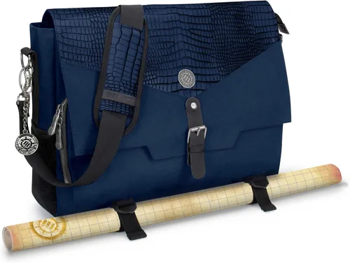 Vista 11 de ENHANCE Collector's Edition RPG Player's Essentials DND Bolsa - Bolsa de mensajero con exterior Dragon Hide que cabe de 2 a 4 libros, carpetas