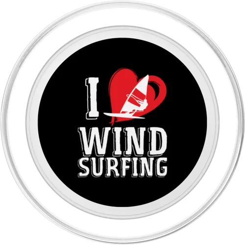 Vista 2 de Windsurfing Love Windsurf Surfing Windsurfer PopSockets MagSafe PopGrip for iPhone