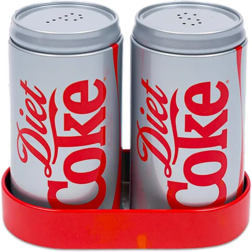 Vista 2 de Juego de salero y pimentero Diet Coke - Juego de accesorios de cocina Diet Coke Set de coleccionista más marcador Diet Coke Collectibles