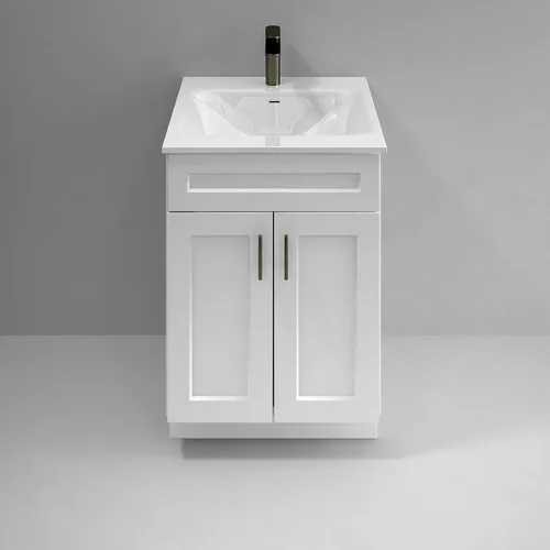 Vista 7 de La Royal Mueble de baño con base de lavabo blanco listo para montar, 24 pulgadas de ancho