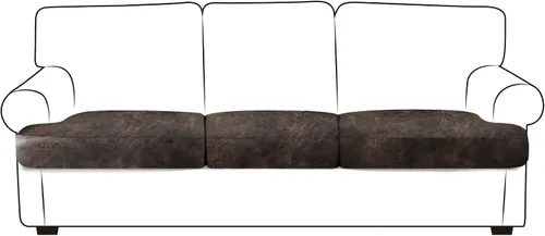 Vista 134 de ANARACHON Fundas de cojín de sofá con aspecto de cuero, juego de fundas de asiento de sofá, protector de muebles para sillón seccional, sofá biplaza