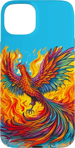Vista 8 de Fantasy Cute Rising Phoenix Flames Case for iPhone 15