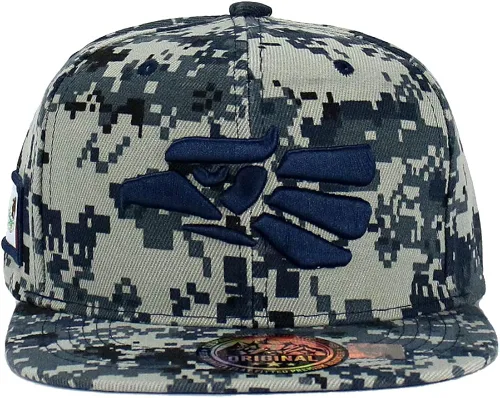 Vista 2 de Gorra de béisbol con diseño de águila mexicana hecha en México con cierre de pico plano
