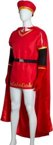Vista 3 de Disfraz de Halloween, cosplay, capa roja, túnica y capa para la cabeza, conjunto completo