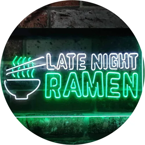 Vista 17 de ADVPRO Letrero de neón LED de doble color para ramen japonés de ramen, azul y rojo, 12 "x 8.5" st6s32-i3305-br