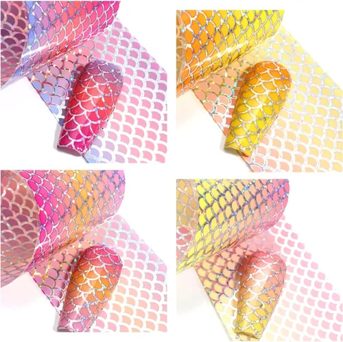 Vista 46 de Calcomanías de transferencia de papel de uñas de Navidad, 10 hojas de calcomanías de arte de uñas de Navidad, calcomanías de invierno, Papá Noel