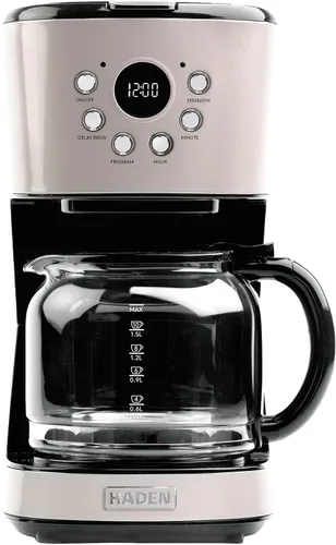 Vista 13 de Máquina de Café Haden, Cafetera de Goteo Programable de 12 Tazas con Función de Apagado Automático y Filtro de Agua Reutilizable Lavable, Negro