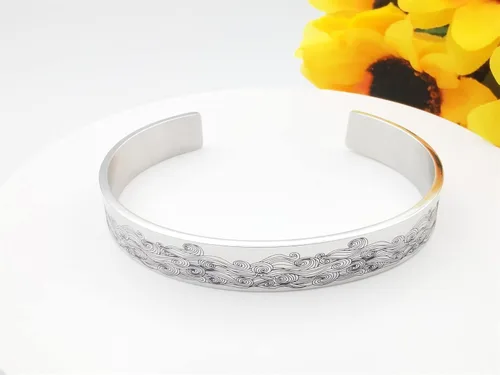 Vista 327 de Pulseras inspiradoras para mujer, joyería de acero inoxidable, con refranes, pulsera motivacional con mensaje oculto, pulseras grabadas para mejor