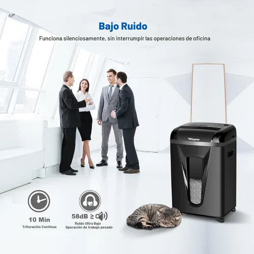 Vista 3 de Wingwise Trituradora de papel micro cortado de 9 hojas para oficina en casa