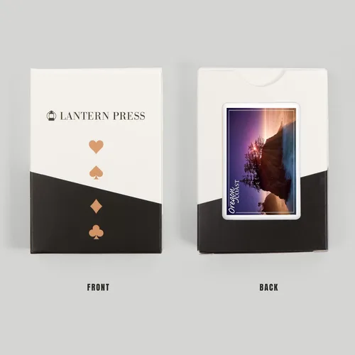 Vista 8 de Lantern Press Oregon Coast, Ocean Island Sunset (52 cartas de juego, baraja de cartas de tamaño póker con comodines)