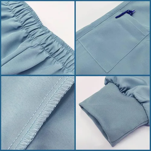 Vista 2 de VIAOLI Pantalones médicos para mujer, pantalones de entrenamiento médico, unisex, dentista, trabajo, uniforme médico, enfermera, accesorios