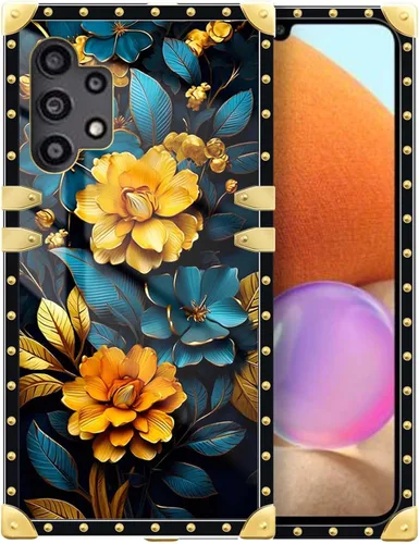 Vista 80 de Funda compatible con Samsung Galaxy A03S 4G, TPU suave de lujo y parte trasera de policarbonato duro para niñas y mujeres, funda protectora a prueba