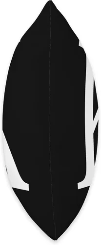 Vista 2 de Plaid Boutique Cute & Classy Black White Monogram Letter K - Almohada (16.0 x 16.0 in), multicolor