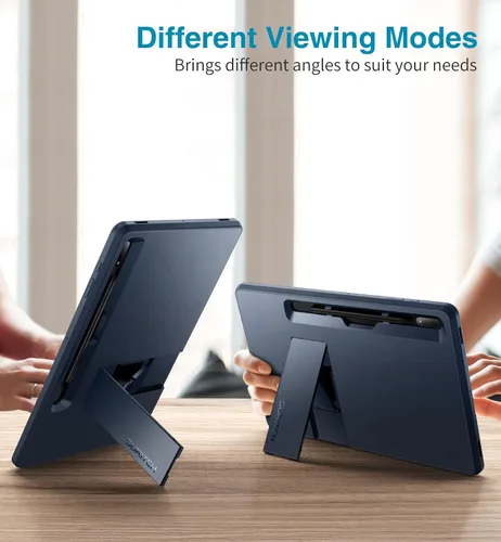 Vista 3 de SURITCH Funda resistente para Samsung Galaxy Tab S8 Ultra de 14.6 pulgadas 2022, protector de pantalla integrado y soporte para S-Pen resistente, a