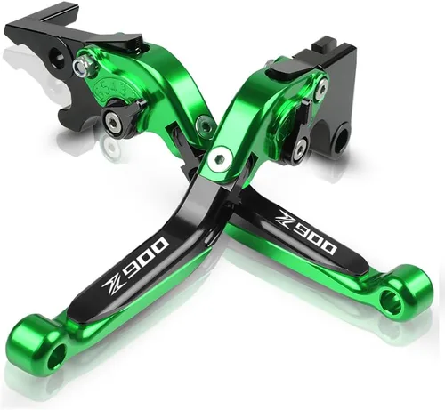 Vista 6 de Z650 Juego de palancas de freno y embrague plegables para Z650 Z 650 Ninja 650R V.ersys 1000 2016 2017 2018 2019 20020 - Verde/Negro