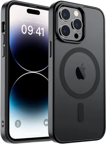 Vista 379 de zapica Funda magnética para iPhone Air, con protector de pantalla de vidrio templado, compatible con MagSafe, translúcida mate, a prueba de golpes