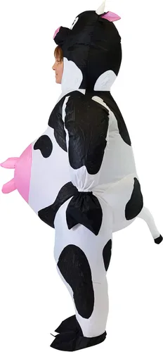 Vista 4 de Spooktacular Creations - Disfraz inflable de vaca de Halloween de lujo para niños