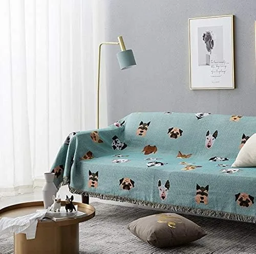 Vista 7 de GYROHOME Manta para amantes de los perros, manta de punto suave para sofá, manta para silla, colcha para dormitorio, sala de estar, funda de sofá