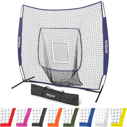 Vista 10 de GoSports 7 x 7 ft Baseball & Softball Nets - Available in Team Colors - Batting & Pitching Net with Strike Zone