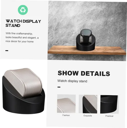 Vista 4 de NOLITOY Soporte de reloj para hombre, 3 uds. Soporte de reloj inteligente para hombre, estante de exhibición de reloj, reloj de teléfono, brazaletes