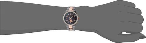 Vista 2 de US Polo Assn Reloj analógico de cuarzo para mujer con correa de aleación dos tonos 19 modelo USC40265AZ
