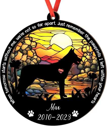 Vista 102 de Adorno personalizado para atrapasoles de sabueso afgano, adorno de Navidad de sabueso afgano – Regalo para perro amante, sabueso afgano