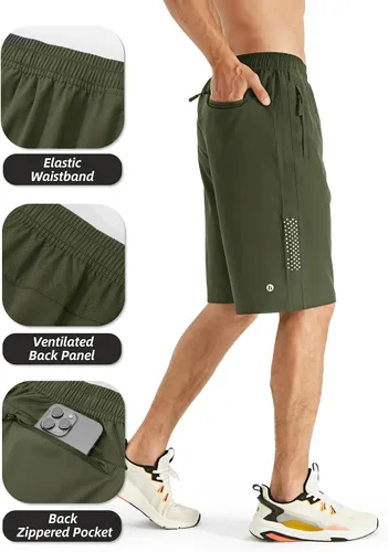 Vista 4 de HIFEOS Pantalones cortos deportivos para hombre, pantalones cortos de entrenamiento para correr, tenis, gimnasio, 5, 7, 9 pulgadas, cómodos